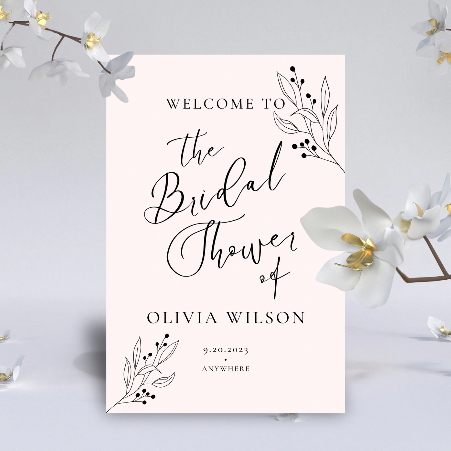 Welcome Sign on Foamboard