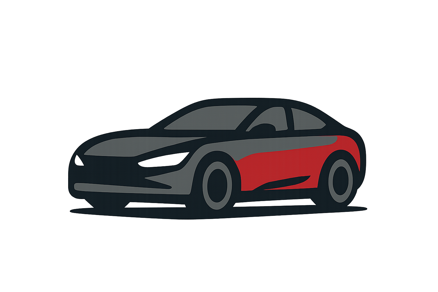 red grey black icon for car